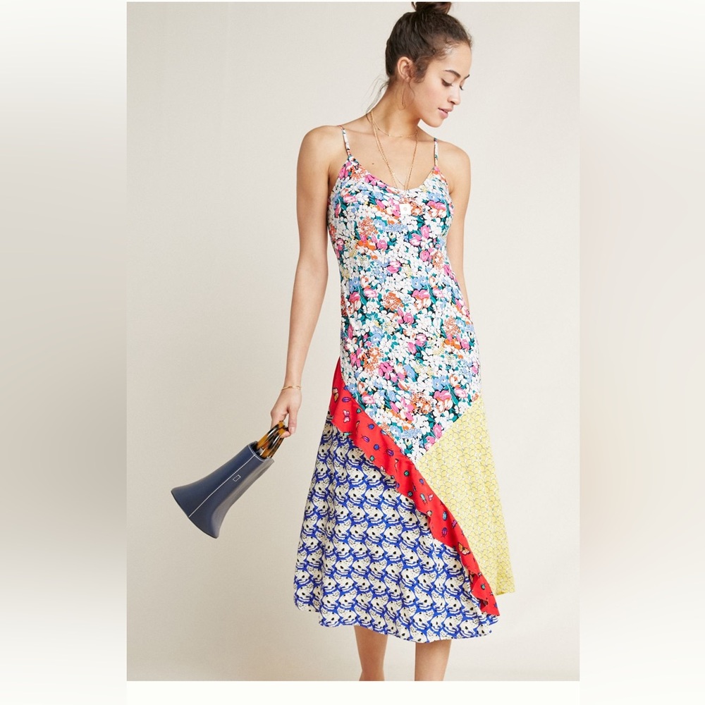 Anthropologies colloquial bias dress, medium